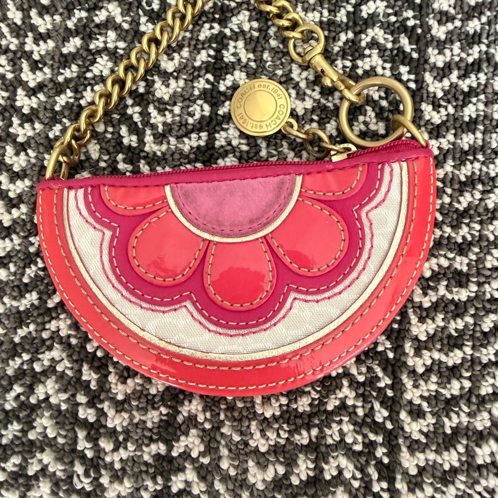 Coach Vintage Half Moon Coin/Bag Charm/Wristlet - Picture 2 of 7